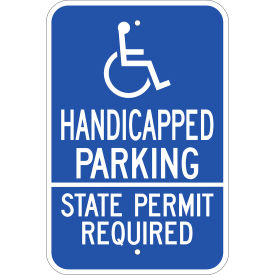 Zing Eco Parking Sign Handicapped Parking State Permit 12