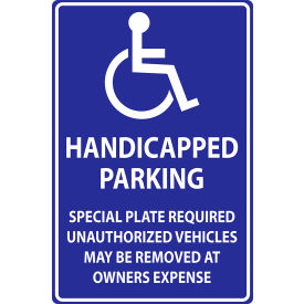 Zing Eco Parking Sign Handicapped Parking Special... Massachusetts 12