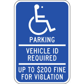 Zing Eco Parking Sign Handicapped Parking Vehicle ID... Minnesota 12