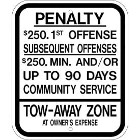 Zing Eco Parking Sign Handicapped Parking Penalty New Jersey 10