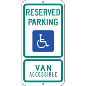 Zing Eco Parking Sign Handicapped Parking Van Accessible Texas 12