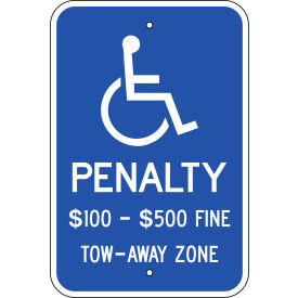 Zing Eco Parking Sign Handicapped Parking Penalty Virginia 12