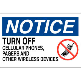 Zing Eco Security Sign Turn off Cell Phones 14