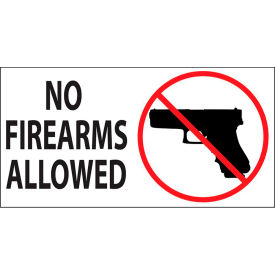 Zing Eco Security Window Decal No Firearms 7