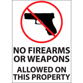 Zing Eco Security Label No Firearms or Weapons 5