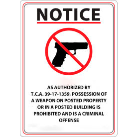 Zing Concealed Carry Sign Tennessee Regulations 10