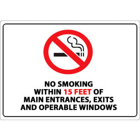 Zing No Smoking Sign 15 Feet 14