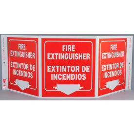Zing Eco Safety Tri View Sign Bilingual Fire Extinguisher 20