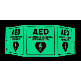 Zing Eco Safety Tri View Sign AED 20