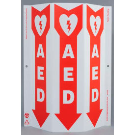 Zing Eco Safety Tri View Sign AED 9