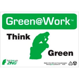 Zing Green at Work Sign Think Green 10