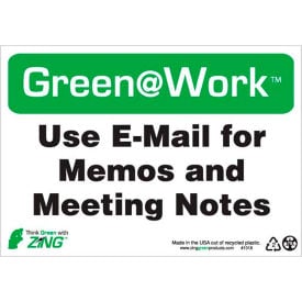 Zing Green at Work Sign Use E-Mail for Memos and Meeting Notes 10