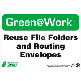 Zing Green at Work Sign Reuse File Folders and Routing Envelopes 10