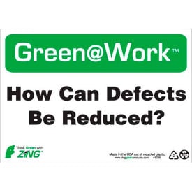 Zing Green at Work Sign How Can Defects Be Reduced 10