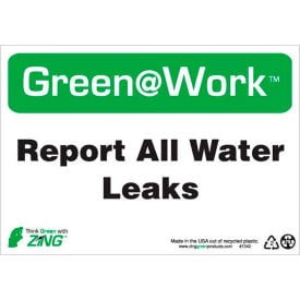 Zing Green at Work Sign Report All Water Leaks 10