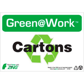 Zing Green at Work Sign Cartons with Recycle Symbol 10