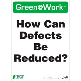 Zing Green at Work Sign How Can Defects Be Reduced 10