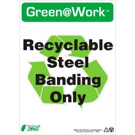Zing Green at Work Sign Recyclable Steel Banding Only 10