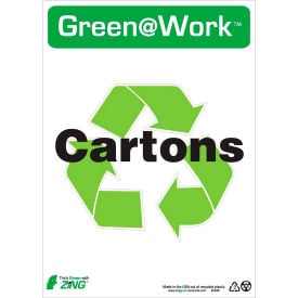 Zing Green at Work Sign Cartons with Recycle Symbol 10