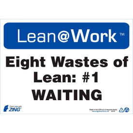 Zing Lean at Work Sign Eight Wastes Waiting 14