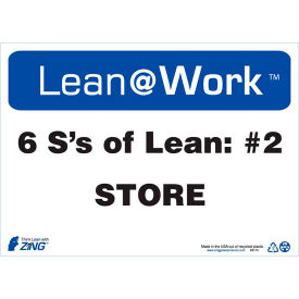 Zing Lean at Work Sign Six Ss Lean Store 14