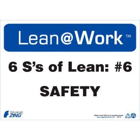 Zing Lean at Work Sign Six Ss Lean Safety 14