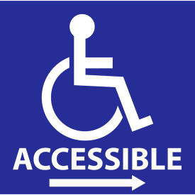 Zing Eco Handicapped Right Arrow Window Decal Accessible 6