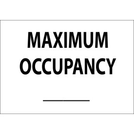 Zing Eco Safety Sign Maximum Occupancy Aluminum 14
