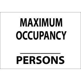 Zing Eco Safety Sign Maximum Occupancy-Persons 14