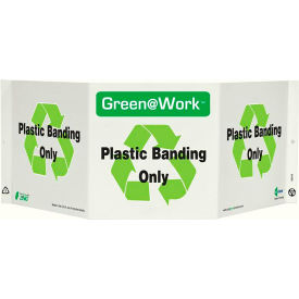 Zing Green at Work Tri-View Sign Plastic Banding Only 20