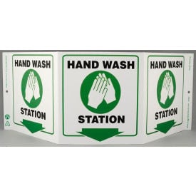 Zing Eco Public Facility Tri View Sign Hand Wash Station 20