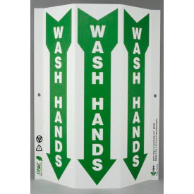Zing Eco Public Facility Tri View Sign Wash Hands 9