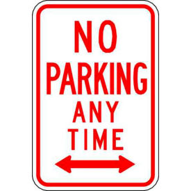 Zing® Eco Parking Sign No Parking Anytime Double Arrow 18