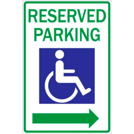 Zing® Eco Parking Sign Reserved Handicap Parking Left Arrow 18