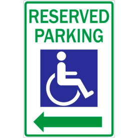 Zing® Eco Parking Sign Reserved Handicap Parking w/Right Arrow 18