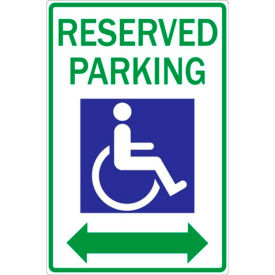 Zing® Eco Parking Sign Reserved Parking with Double Arrow 18