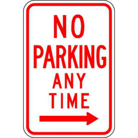Zing® Eco Parking Sign No Parking Anytime Right Arrow 18