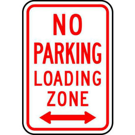 Zing® Eco Parking Sign No Parking Loading Zone w/Double Arrow 18
