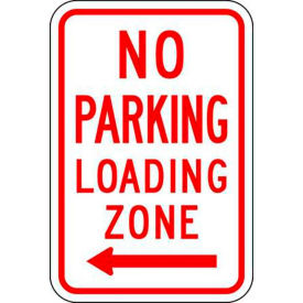 Zing® Eco Parking Sign No Parking Loading Zone w/Left Arrow 18