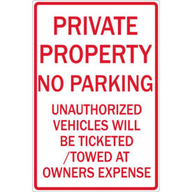 Zing® Eco Parking Sign Private Property No Parking 18