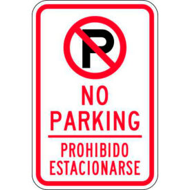 Zing® Eco Parking Sign No Parking Bilingual 18