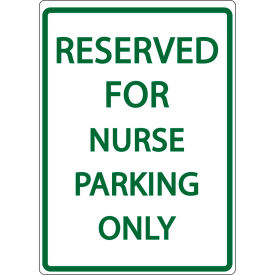 Zing® Eco Parking Sign Reserved For Nurse Parking Only 18