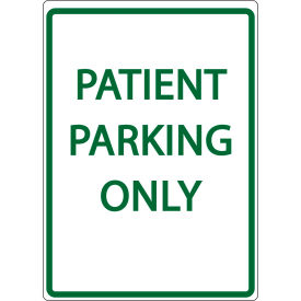 Zing® Eco Parking Sign Patient Parking Only 18