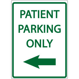 Zing® Eco Parking Sign Patient Parking Only with Left Arrow 18