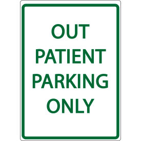Zing® Eco Parking Sign Out Patient Parking Only 18