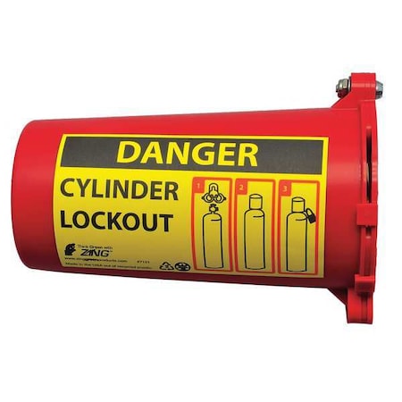 Gas Valve Lockout, Red, Polyethylene, 3 Max. No. of Padlocks, 9/16 in Max. Shackle Dia. MPN:7101
