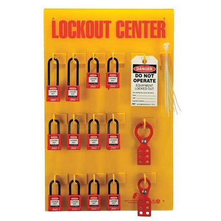 Lockout Station, Filled, 12 Padlocks MPN:7115