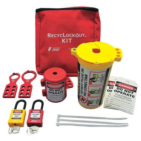 PortableLockoutKit, Filled, Electrical, Red MPN:7121