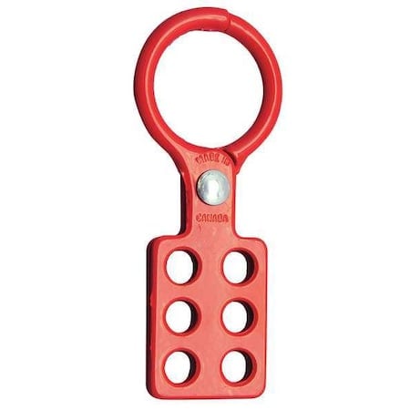 Lockout Hasp, Red, Recycled Aluminum, 6 Max. No. of Padlocks, 3/8 in Max. Shackle Dia. MPN:7128