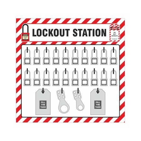 Lockout Tagout Shadow Board, 22